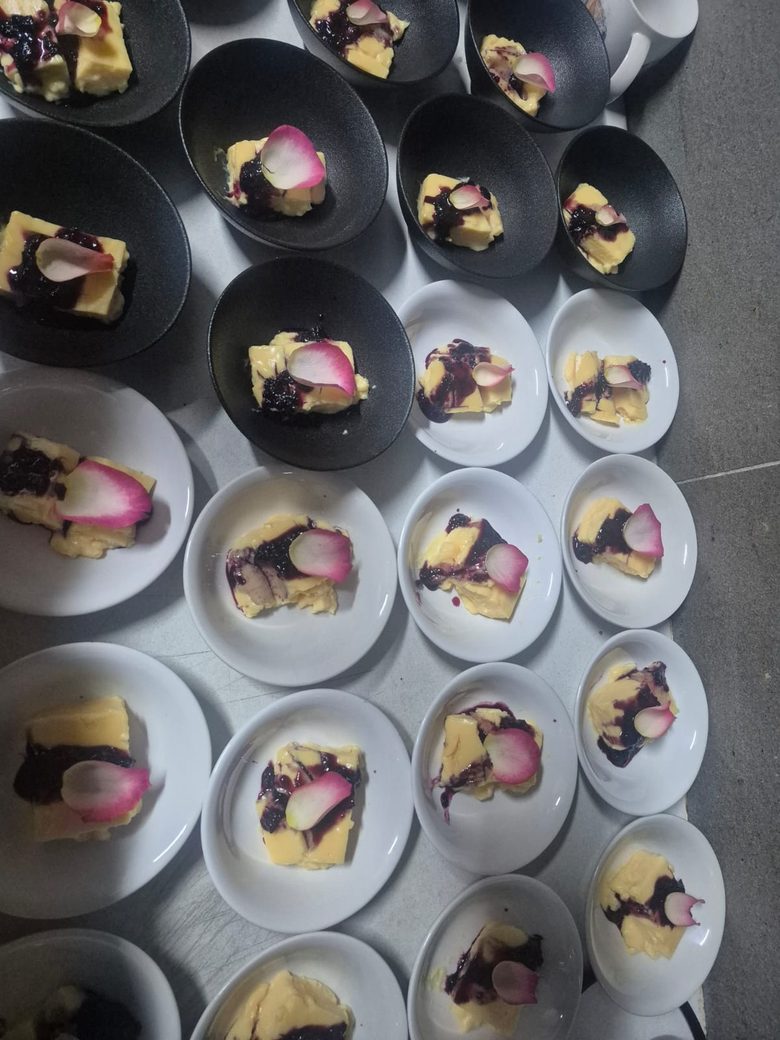 A plated dessert by King Protea Services